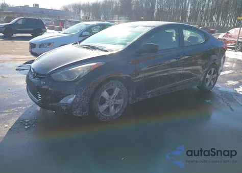 2012 Hyundai Elantra Gls (Ulsan Plant) from USA, damaged, VIN KMHDH4AEXCU373194